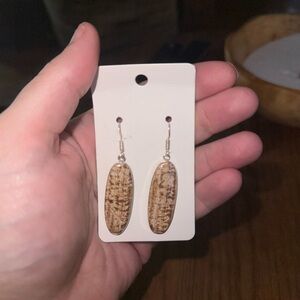 Elegant Brown Oval Earrings